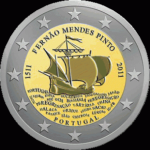 Portugal 2 euro 2011 500 jaar Fernão Mendes Pinto UNC